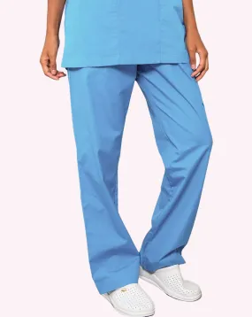 Mawson Sky Blue Unisex Drawstring Scrub Trousers (in Polycotton)