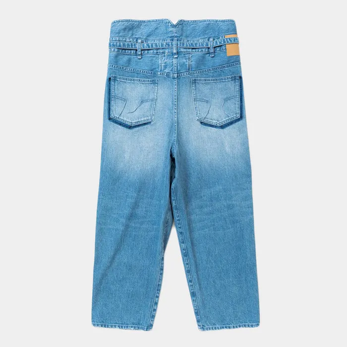 MEANSWHILE FADE DENIM WRAP PT-INDIGO