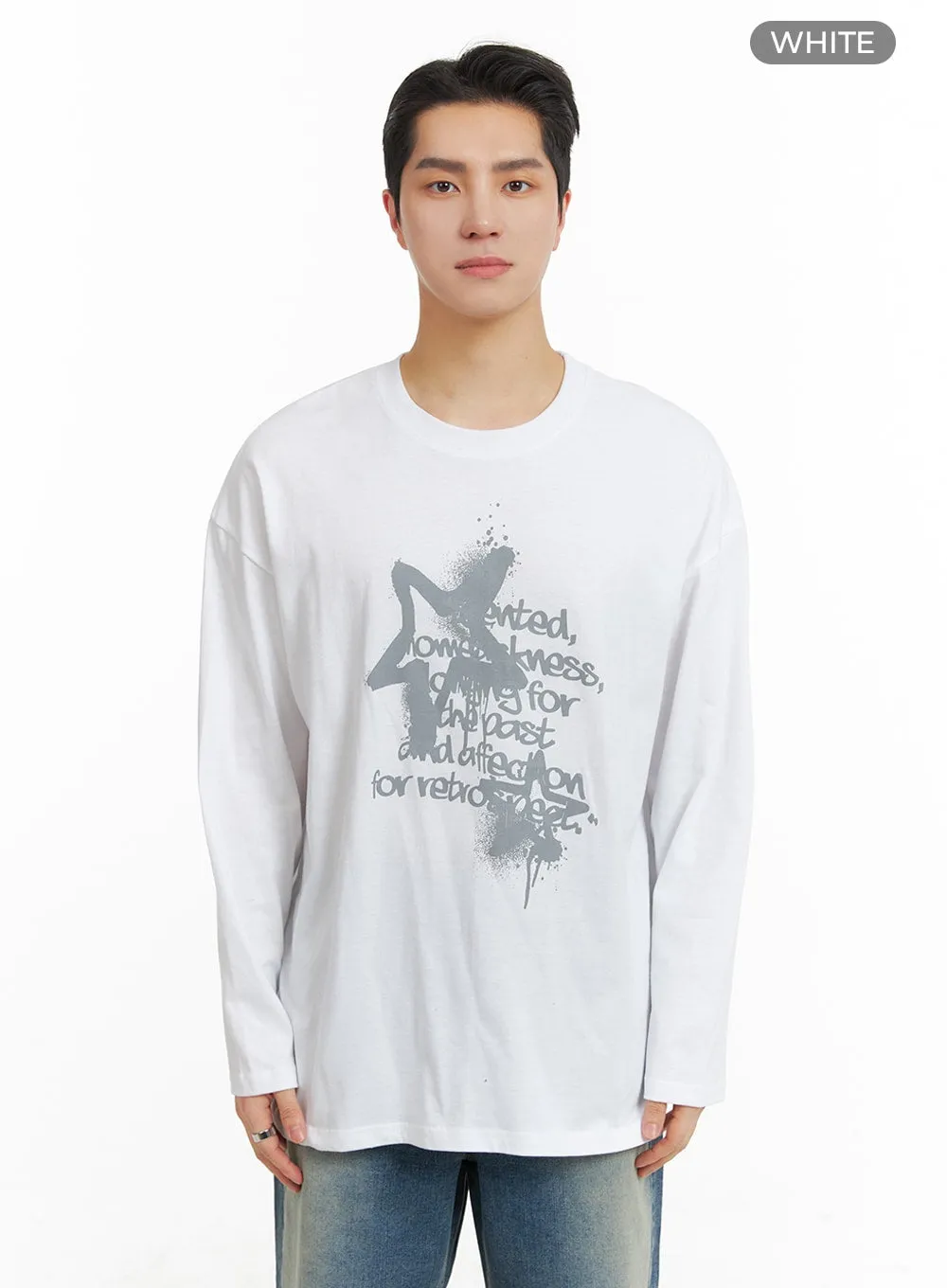 Men's Cotton Graphic Long Sleeve IA401