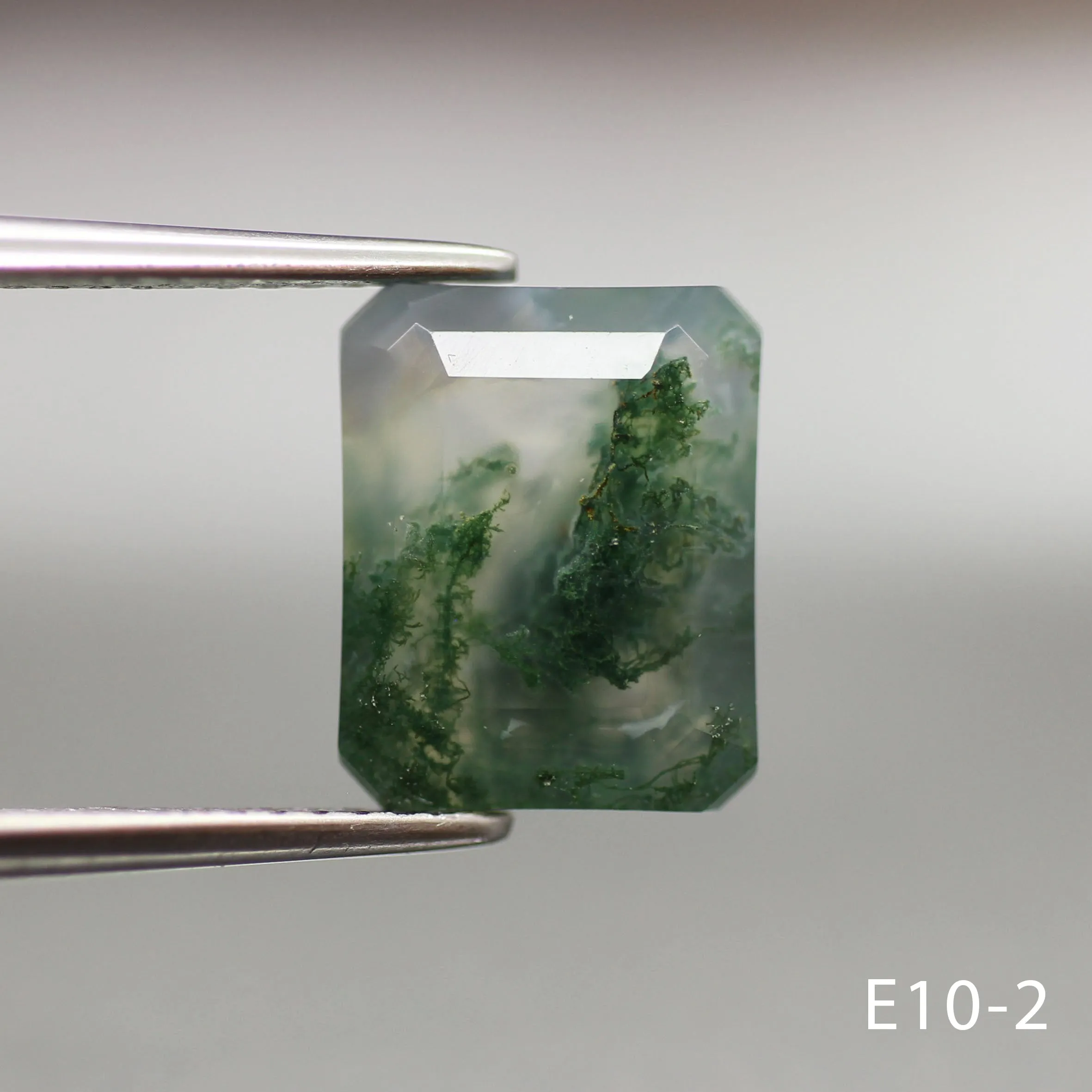 Moss agate | octagon shape 10x8mm - choose yours