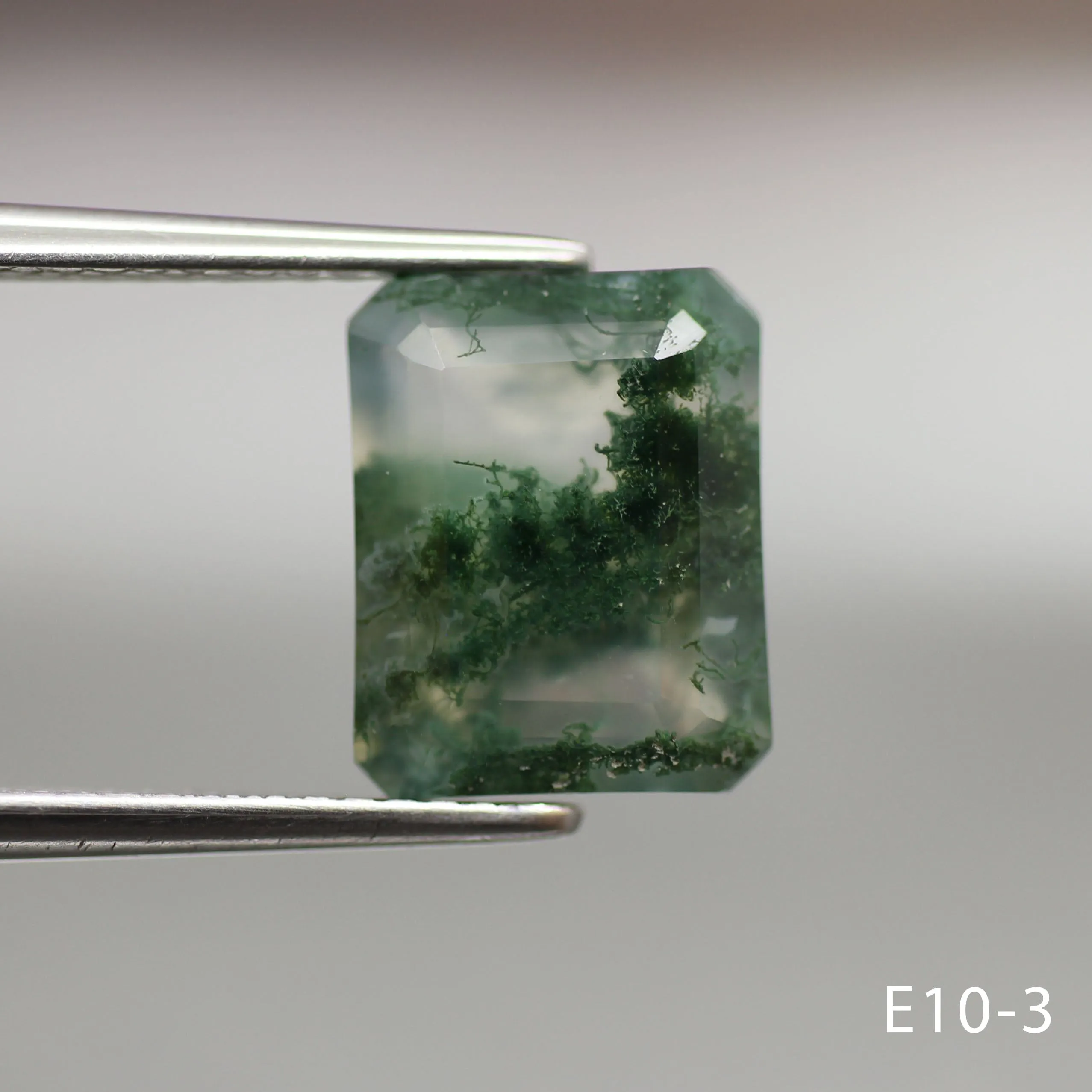 Moss agate | octagon shape 10x8mm - choose yours