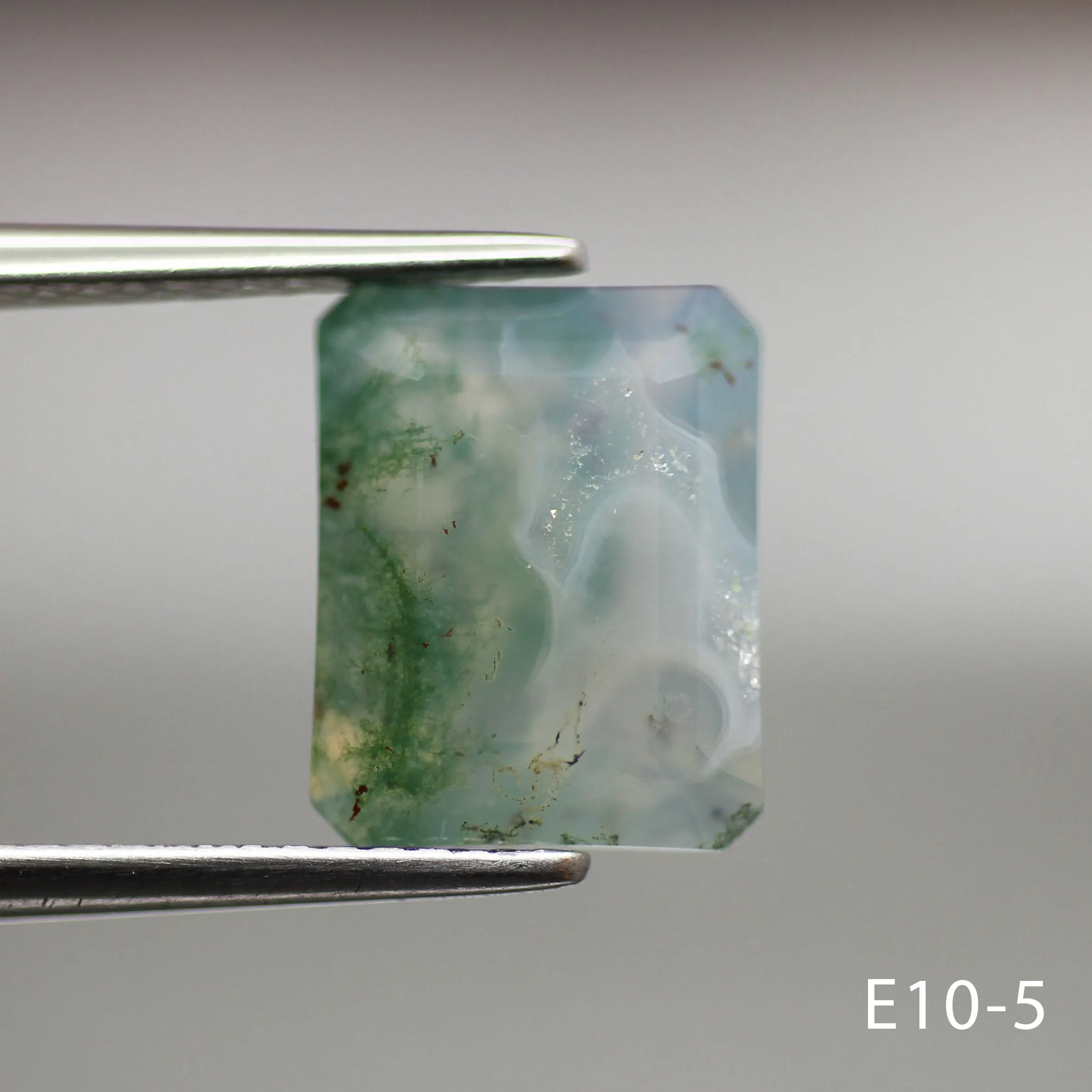 Moss agate | octagon shape 10x8mm - choose yours