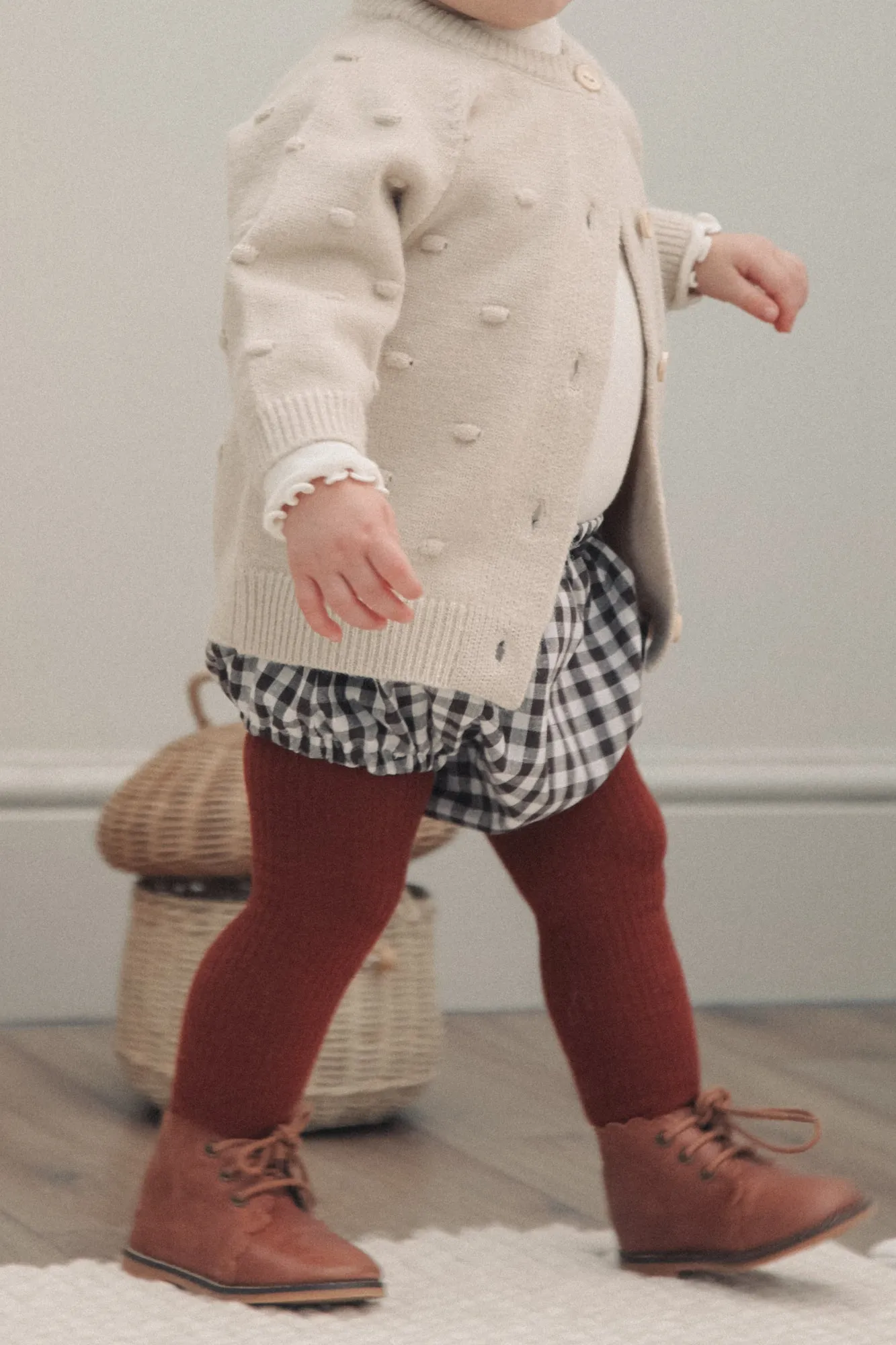 Oat Ultra Soft Knitted Bobble Cardigan