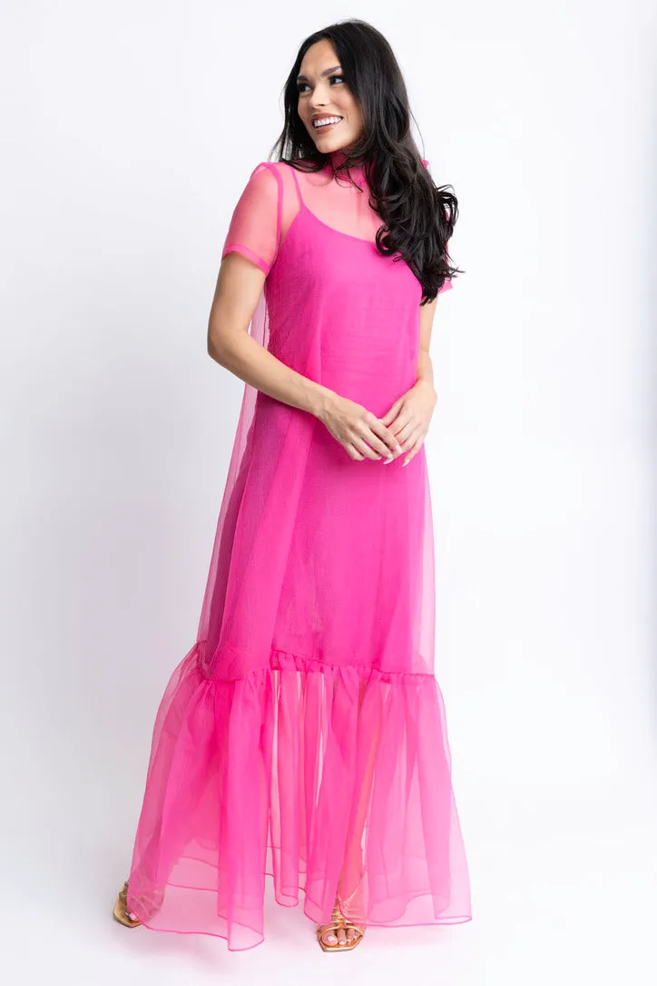 Organza Bow Maxi Dress