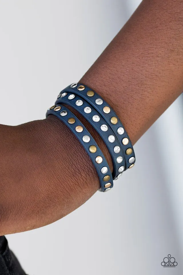 Paparazzi Accessories  - Lets Go For A CATWALK - Blue Bracelet