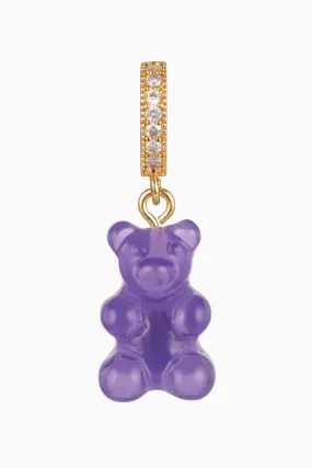 Pave Nostalgia Bear Pendant | Purple