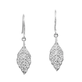 Pavé Maile Leaf Earrings