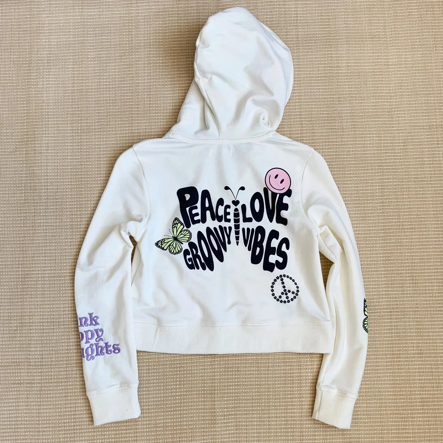 Peace Love Groovy Vibes Hoodie- Girls