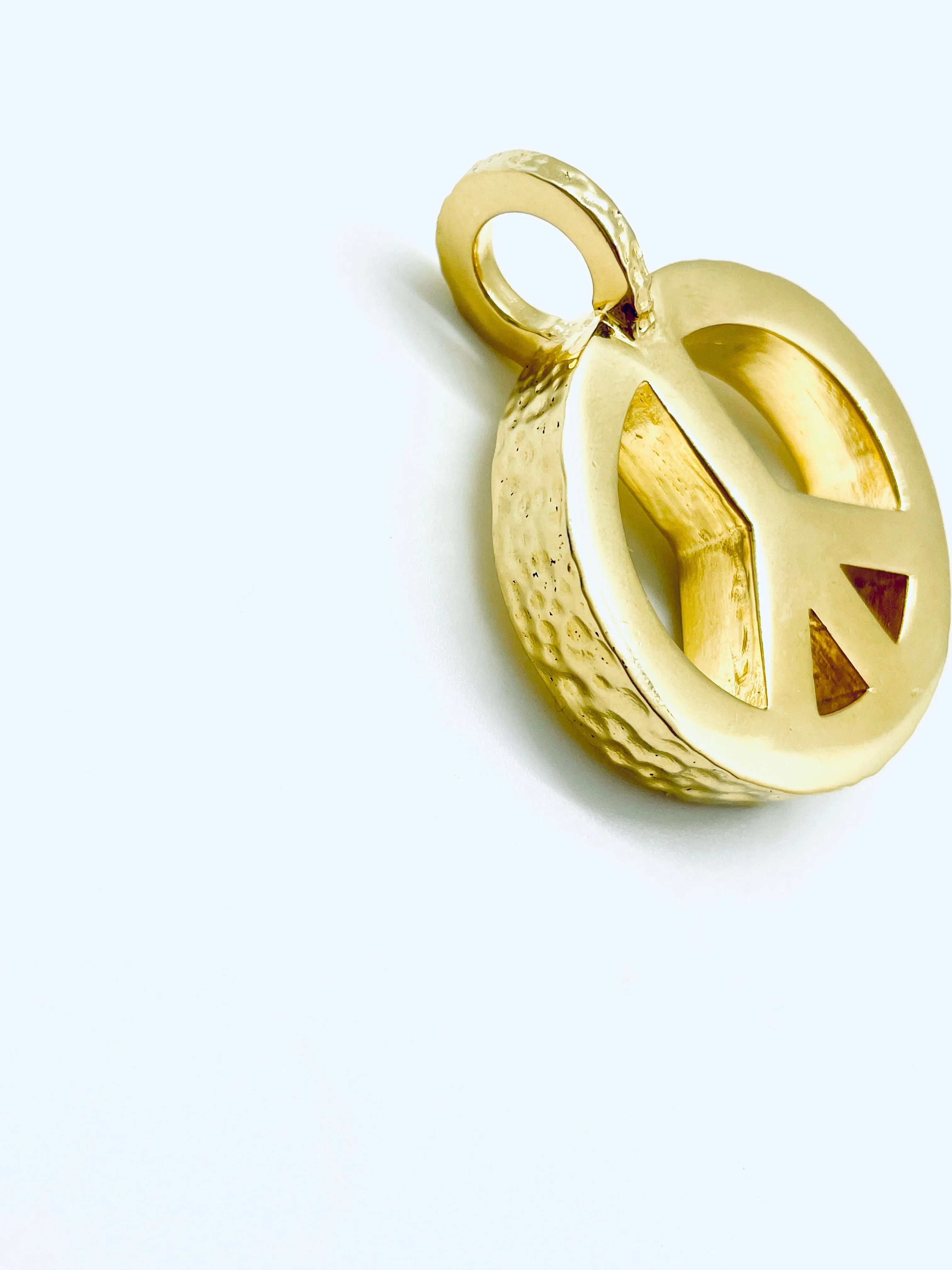 Peace Necklace with Gold Plated Box Chain