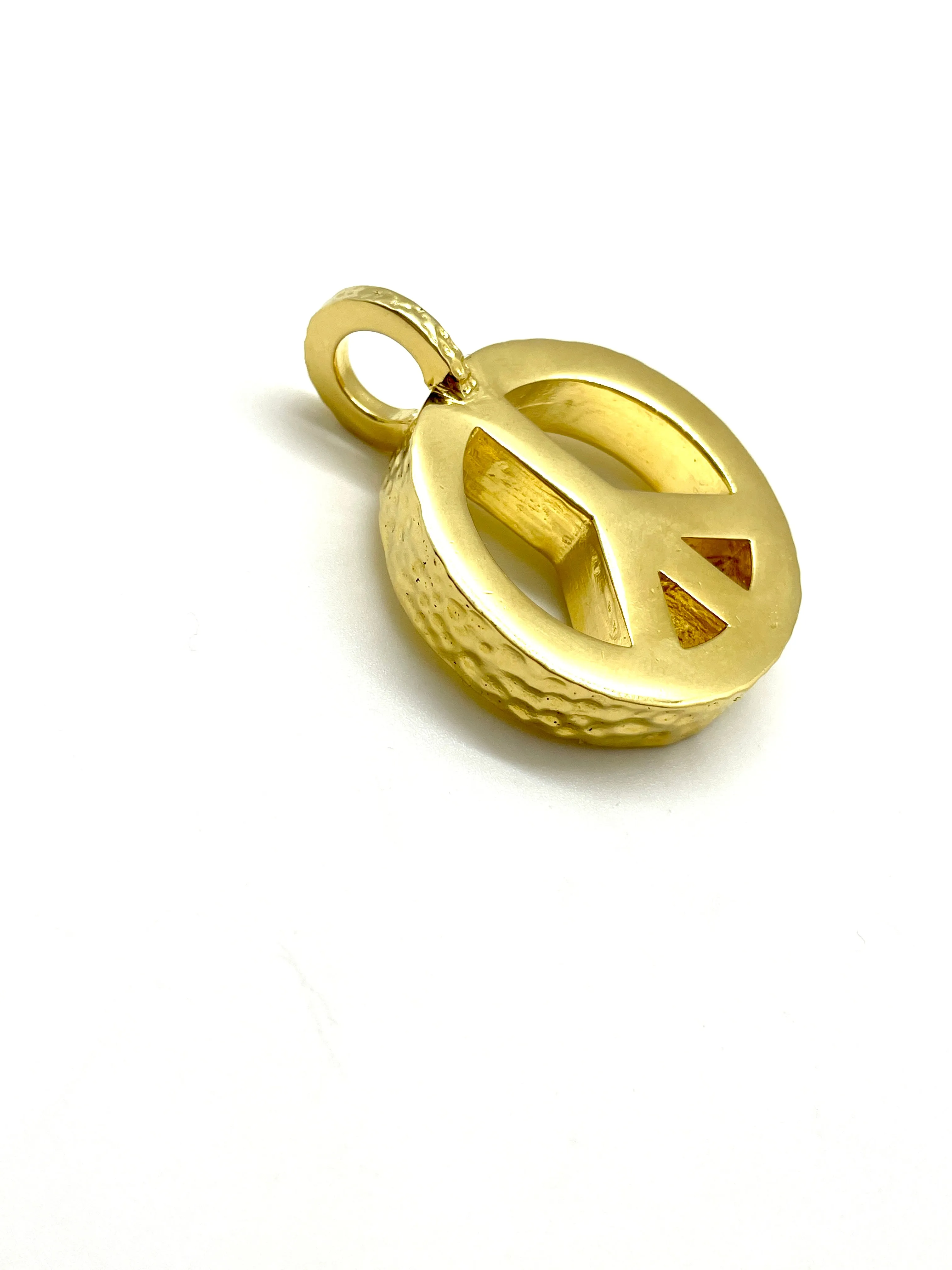 Peace Necklace with Gold Plated Box Chain