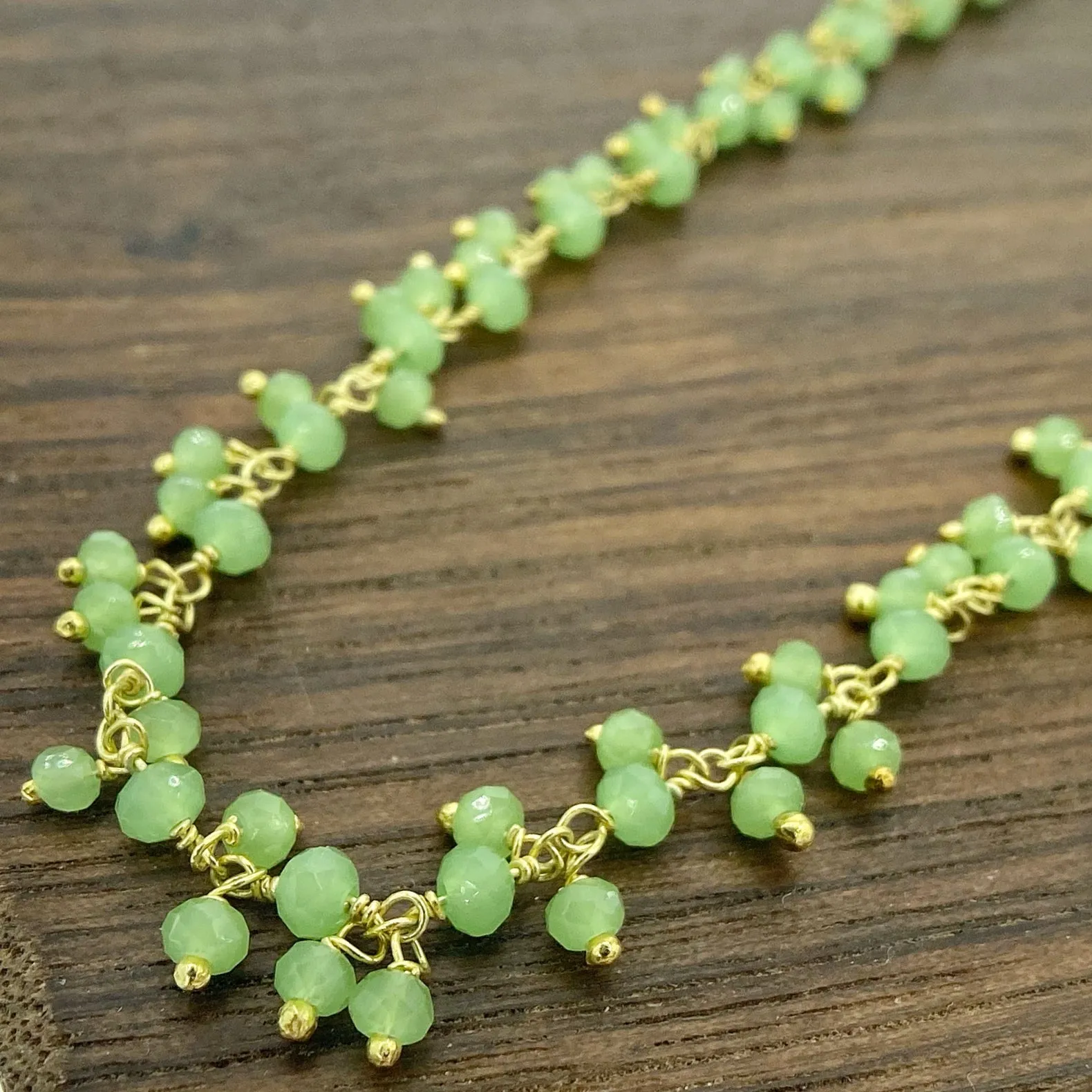 Peridot Gemstone Charm Choker Necklace