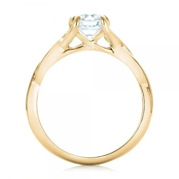 Petite Twist Solitaire Engagement Ring [Setting Only] - EC078