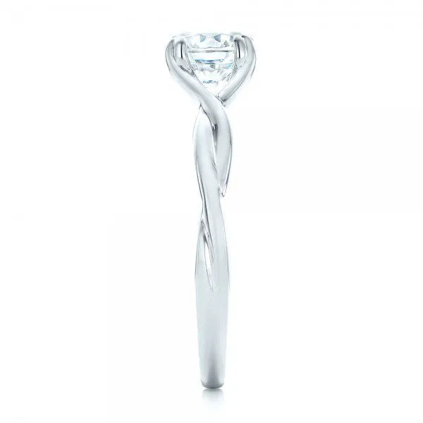 Petite Twist Solitaire Engagement Ring [Setting Only] - EC078