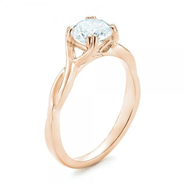 Petite Twist Solitaire Engagement Ring [Setting Only] - EC078