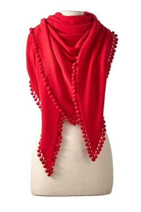 PpCD Alpine Cashmere Pom Pom Tri Wrap