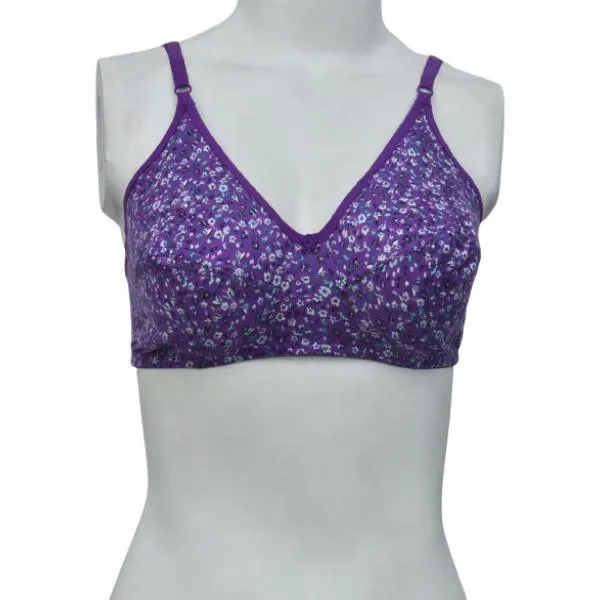 Printed Stretchable Cotton Bra Fn112 For Women