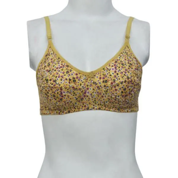 Printed Stretchable Cotton Bra Fn112 For Women