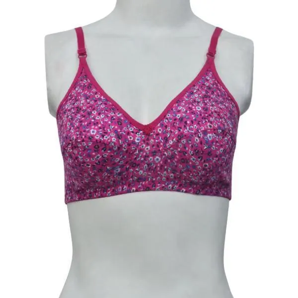 Printed Stretchable Cotton Bra Fn112 For Women