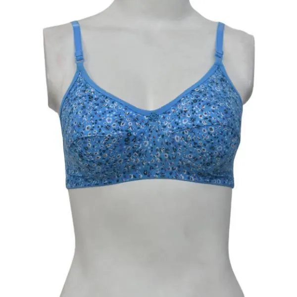 Printed Stretchable Cotton Bra Fn112 For Women