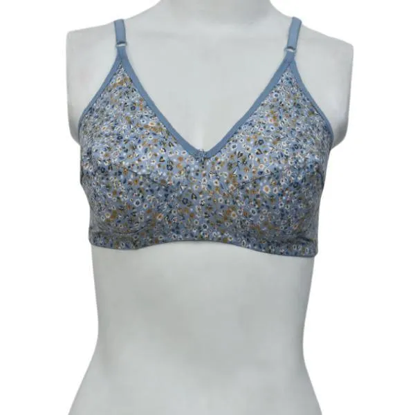 Printed Stretchable Cotton Bra Fn112 For Women