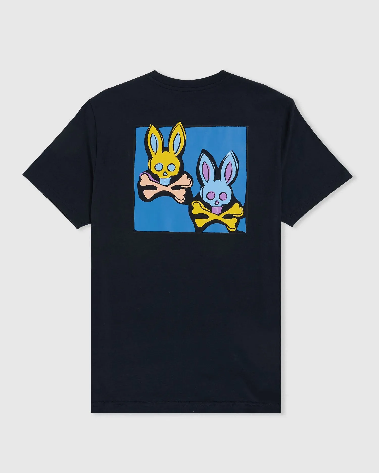 Psycho Bunny Mens James Bunny in a Box Tee - Navy