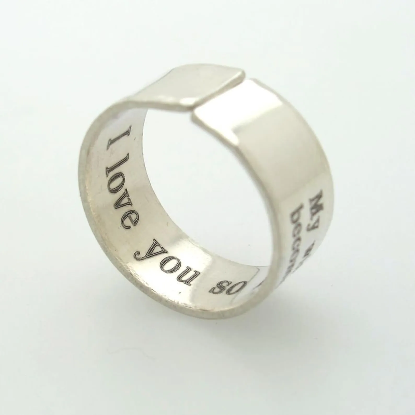 Pure Sterling Silver Band - Custom Engraved Ring