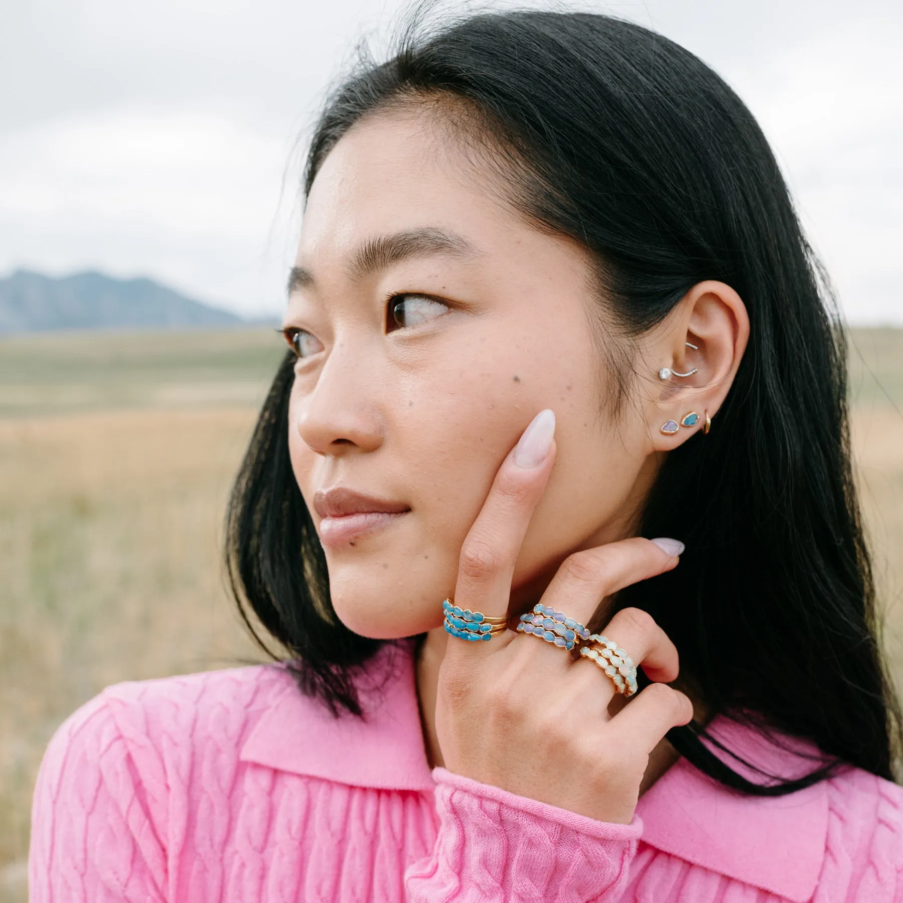 Purple Opal Ring