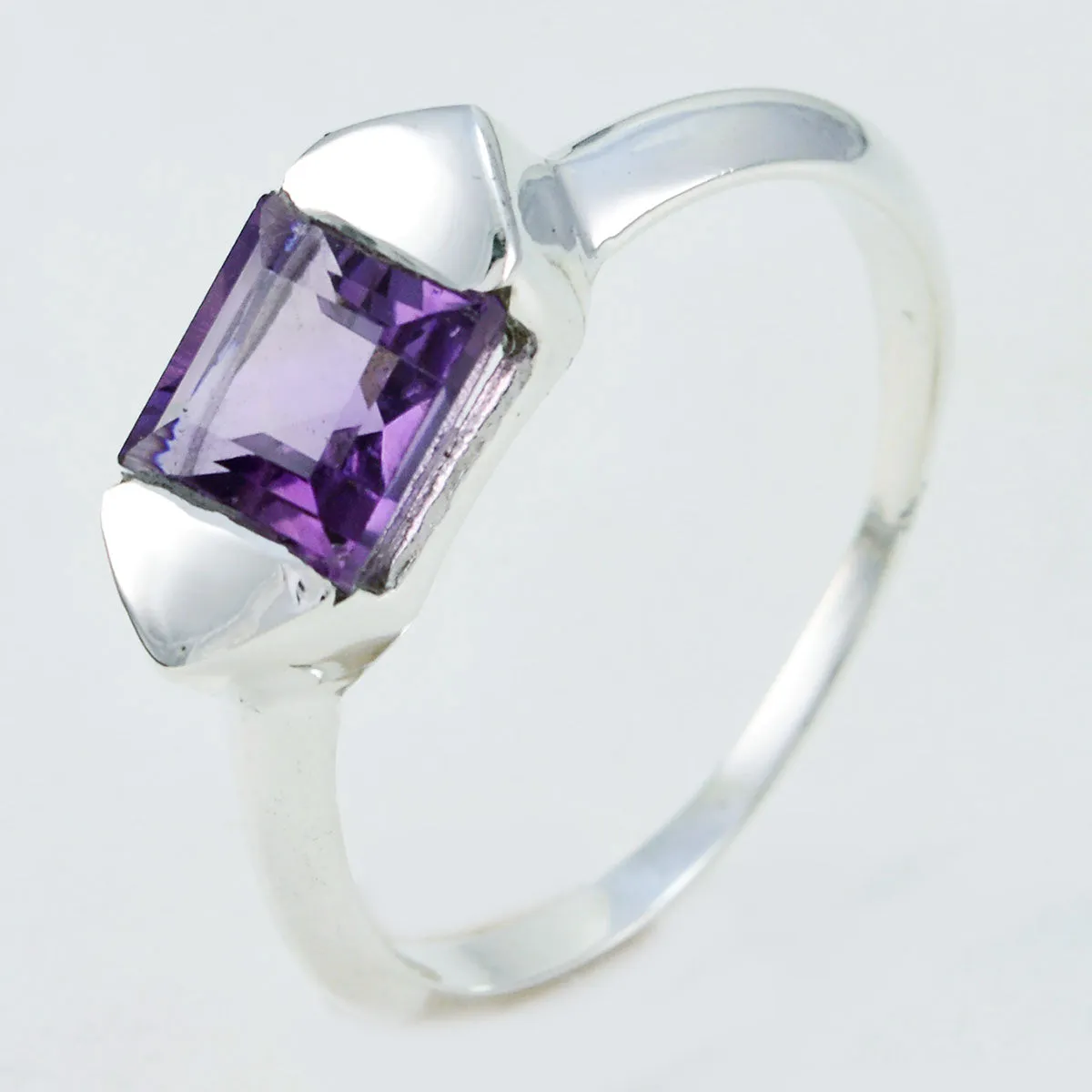 Riyo Charming Gems Amethyst 925 Sterling Silver Ring Children Day