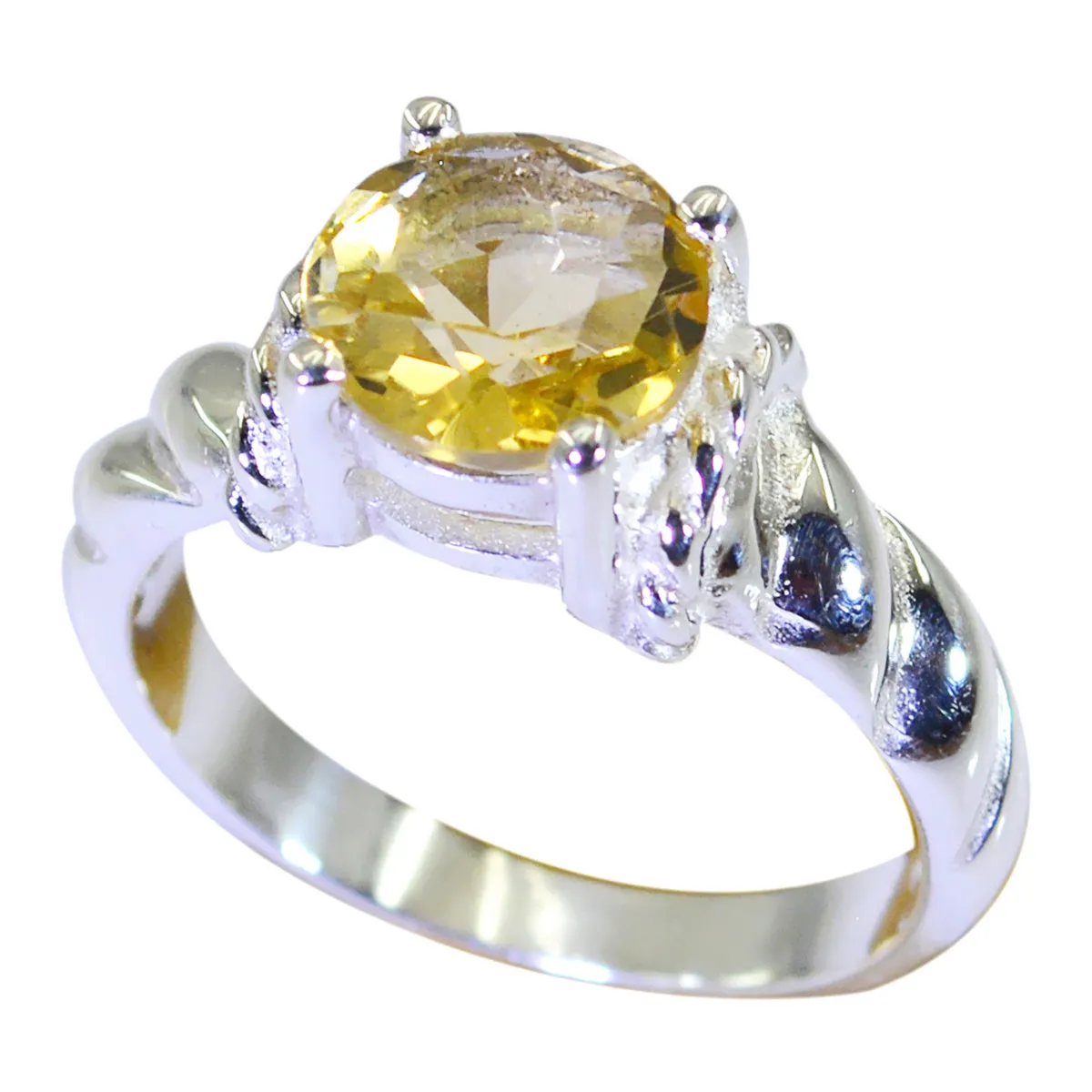 Riyo Fine Gemstones Citrine 925 Sterling Silver Ring Skull Jewelry