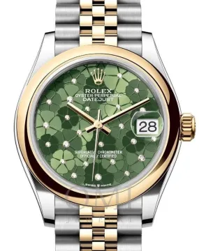 Rolex Datejust 278273 31MM Olive Green Floral Dial With Two Tone Oyster Bracelet