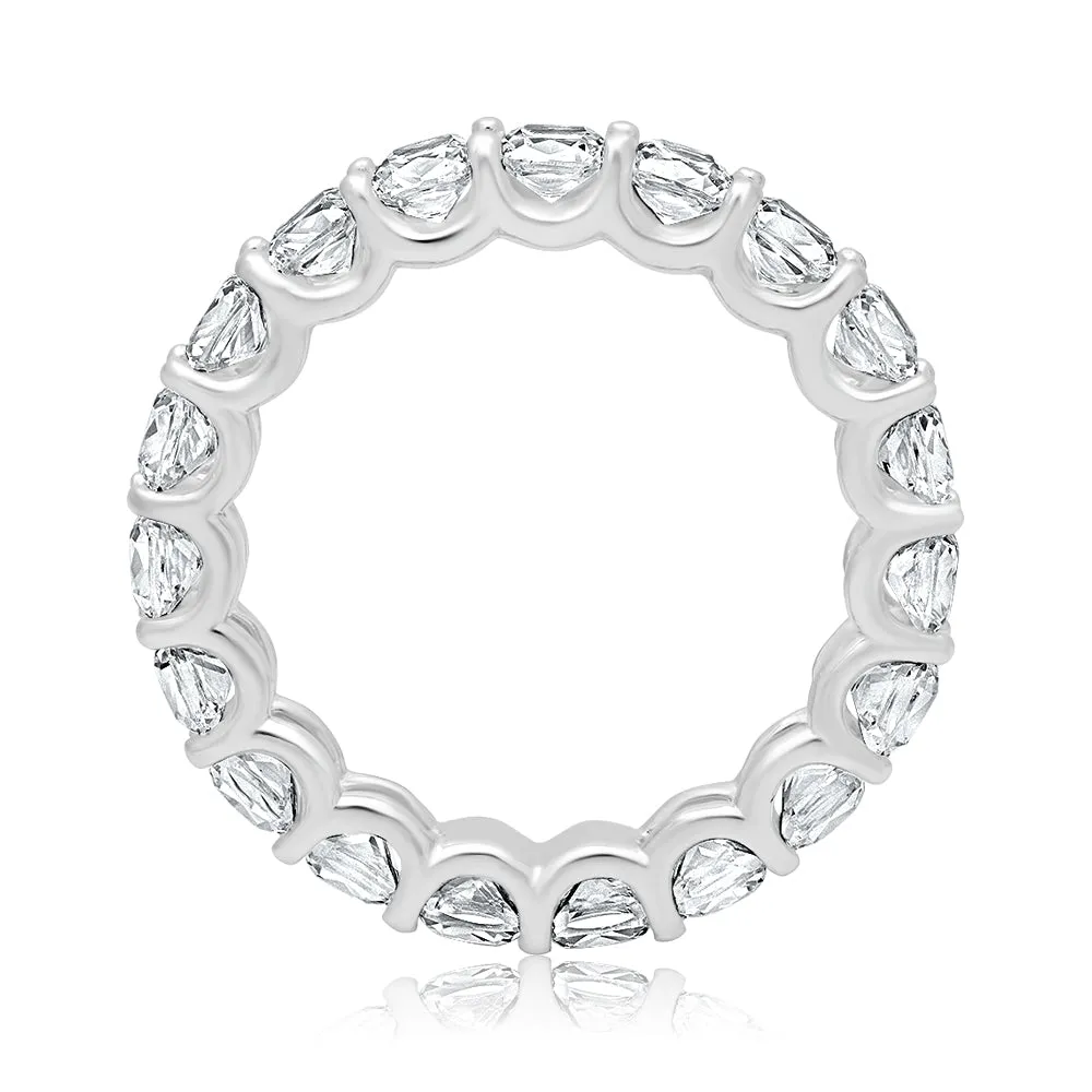 RORY 4-5 Carat Cushion Cut Diamond Eternity Band in Platinum 25 pointer By Mike Nekta SIZE 4-9