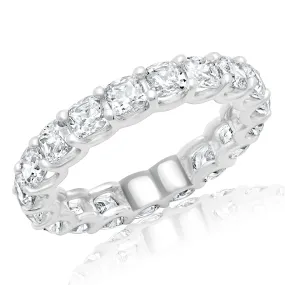 RORY 4-5 Carat Cushion Cut Diamond Eternity Band in Platinum 25 pointer By Mike Nekta SIZE 4-9