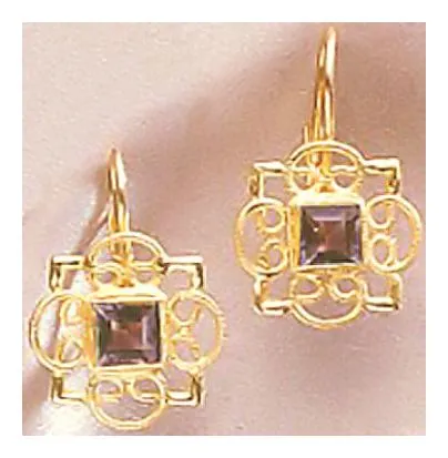 Rosette Iolite Earrings