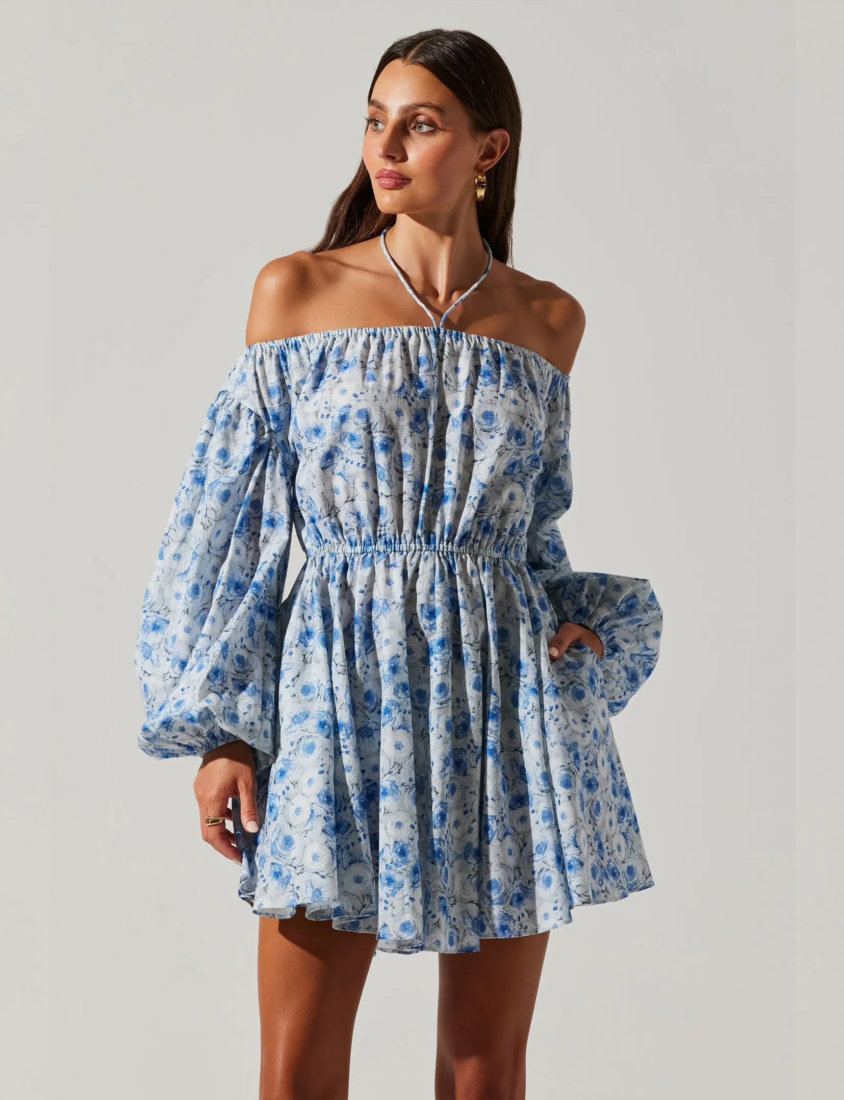 Sabine Dress, Blue Floral