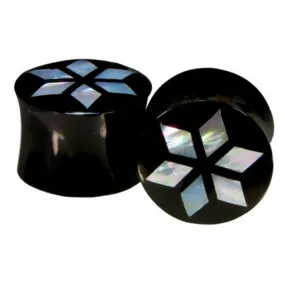 Snowflake Plugs - Horn   Mother of Pearl