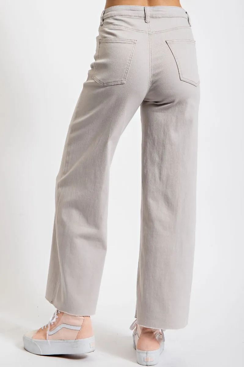 Soft Stretch High Waisted Twill Pants