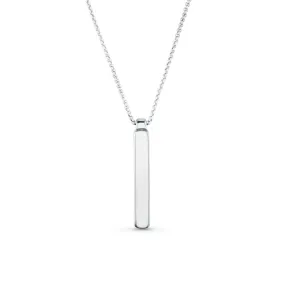 Solid Bar Necklace - Silver