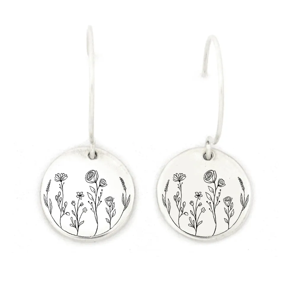 Spring Wildflowers Ring Wildflowers Earrings S925 Sterling Silver Flower Ring For Nature Lovers