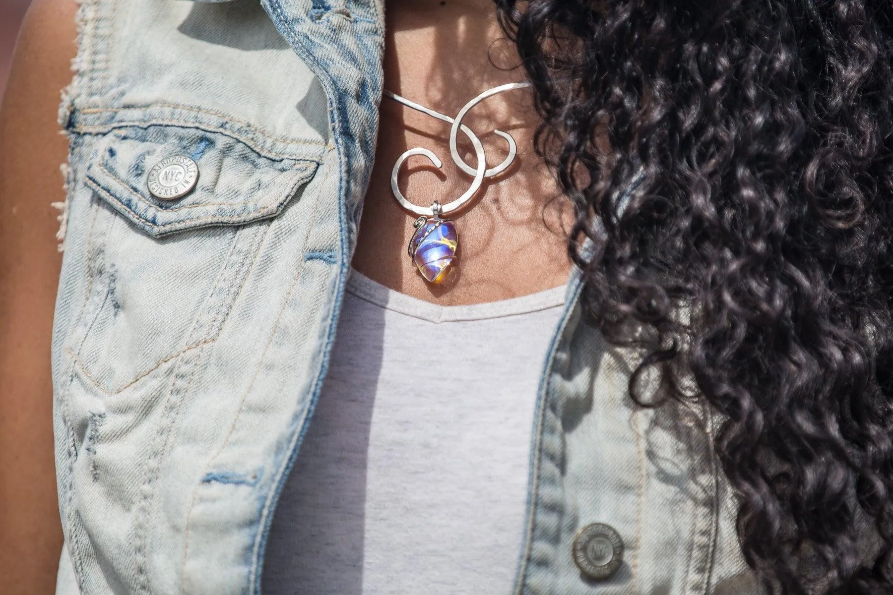 Sterling Silver Swirl Choker