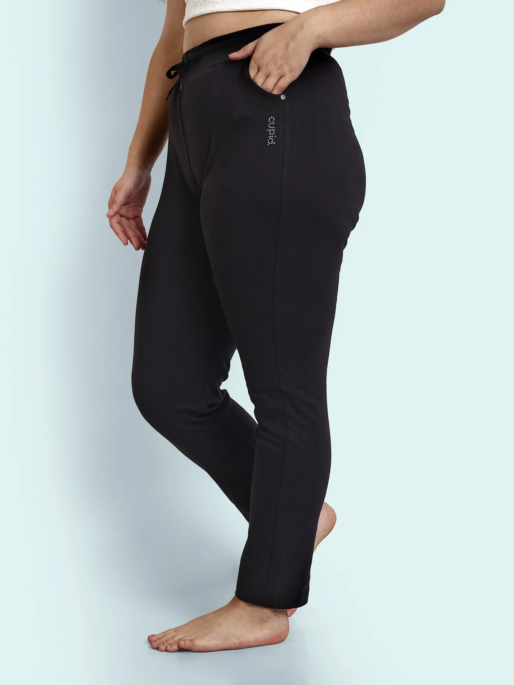 Stretchable Track Pant For Women - Cotton Lycra (M to 5XL)