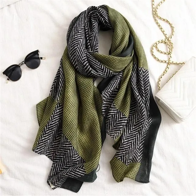 Striped Cotton Women Scarves