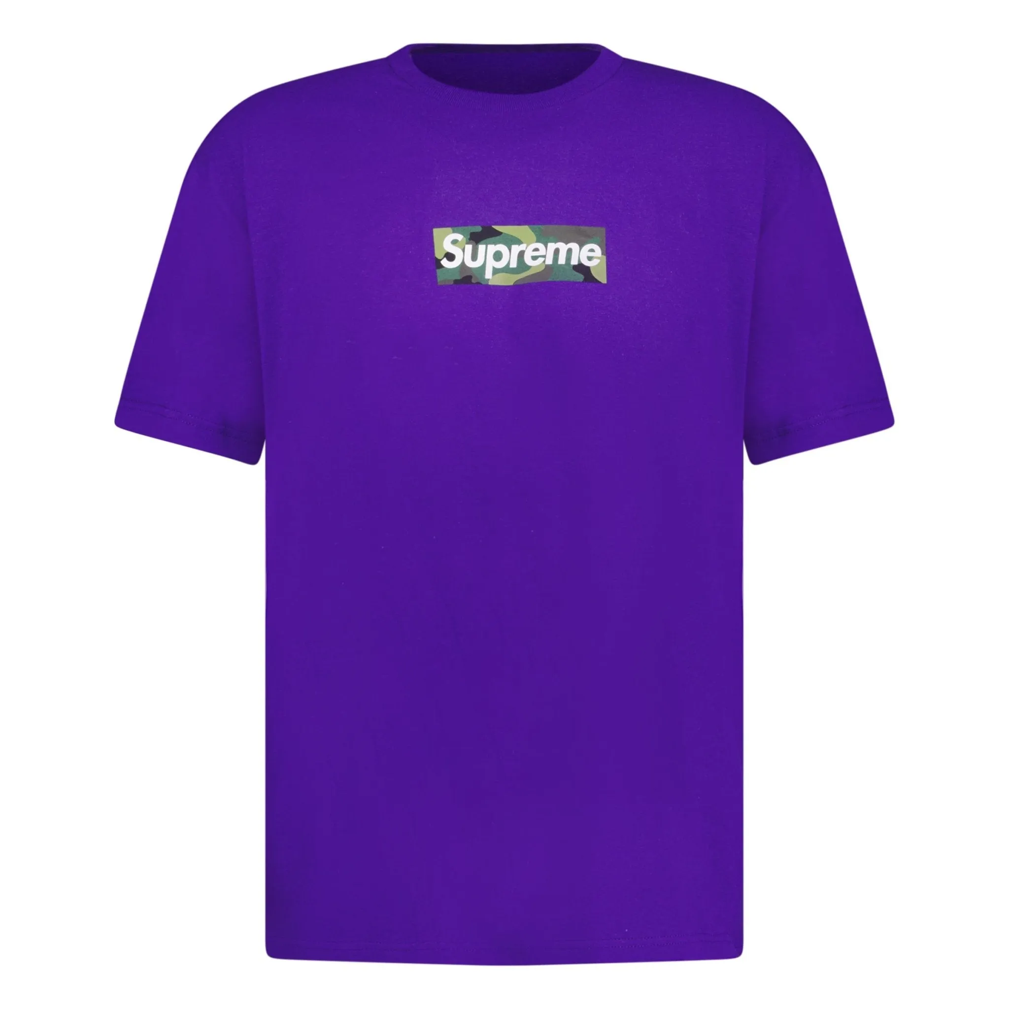 SUPREME CAMO BOX LOGO T-SHIRT PURPLE