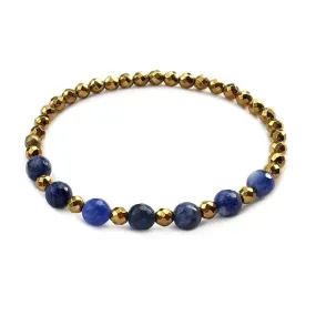 Third Eye Chakra, Hematite and Sodalite Chakra Bracelet