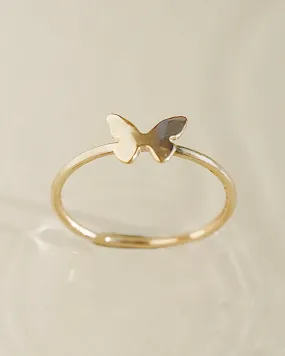 Tiny Butterfly Stacking Ring