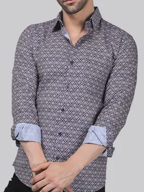 TryBuy Trending Full Sleeve Cotton Printed Button-Up Shirt For Men