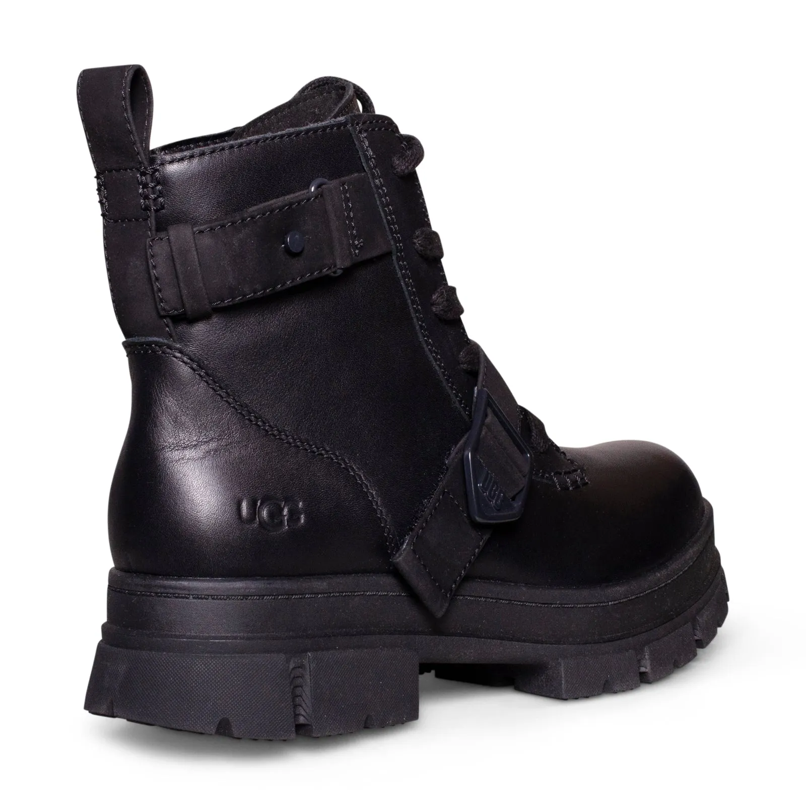 UGG Ashton Lace Up Black Boots - Women's