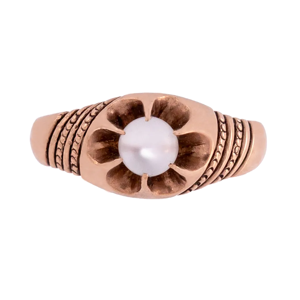 Victorian Moonstone Flower Ring