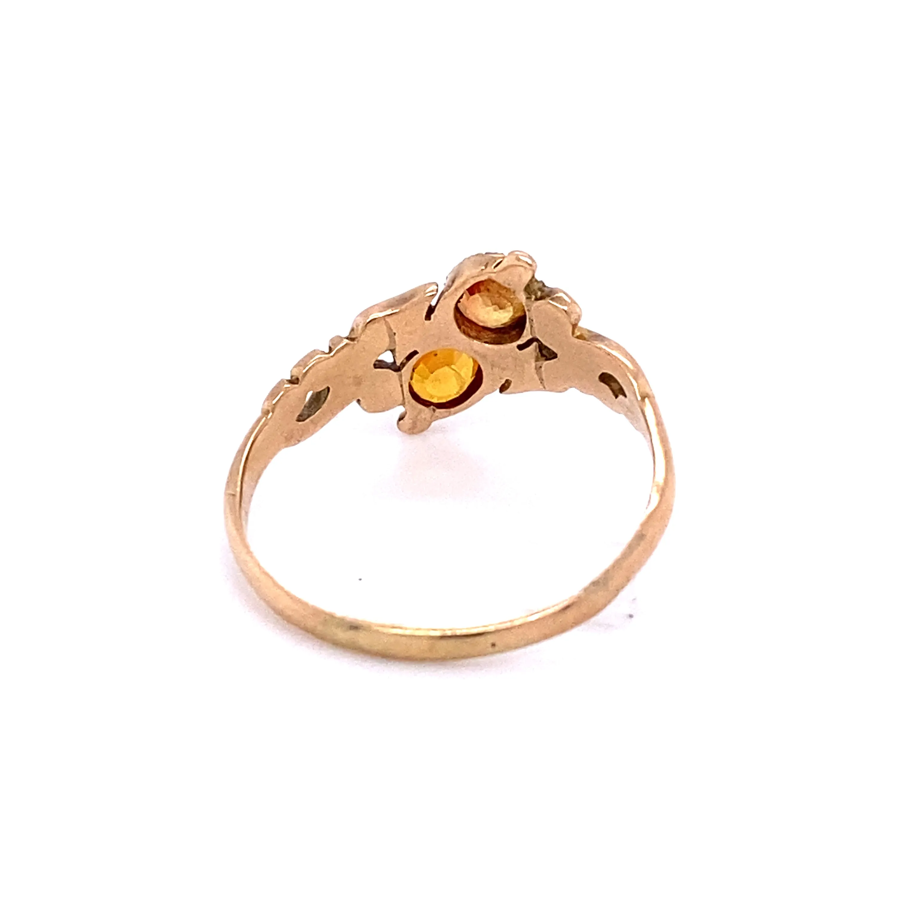 Victorian Yellow Sapphire & Pearl Ring