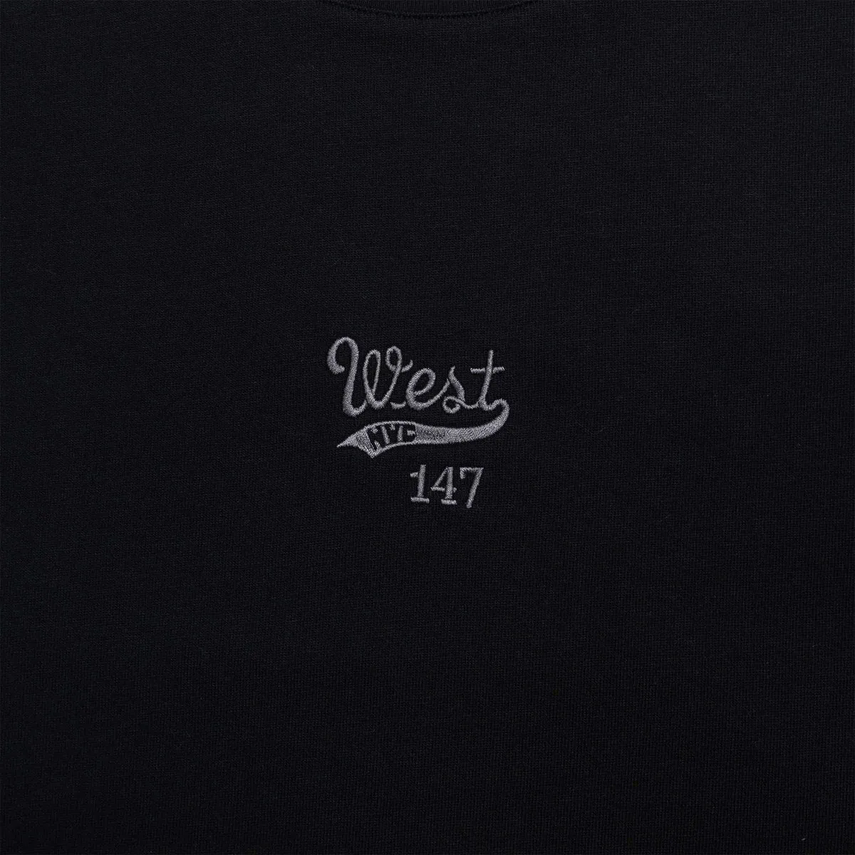 West NYC Embroidered Logo Tee Shirt Black