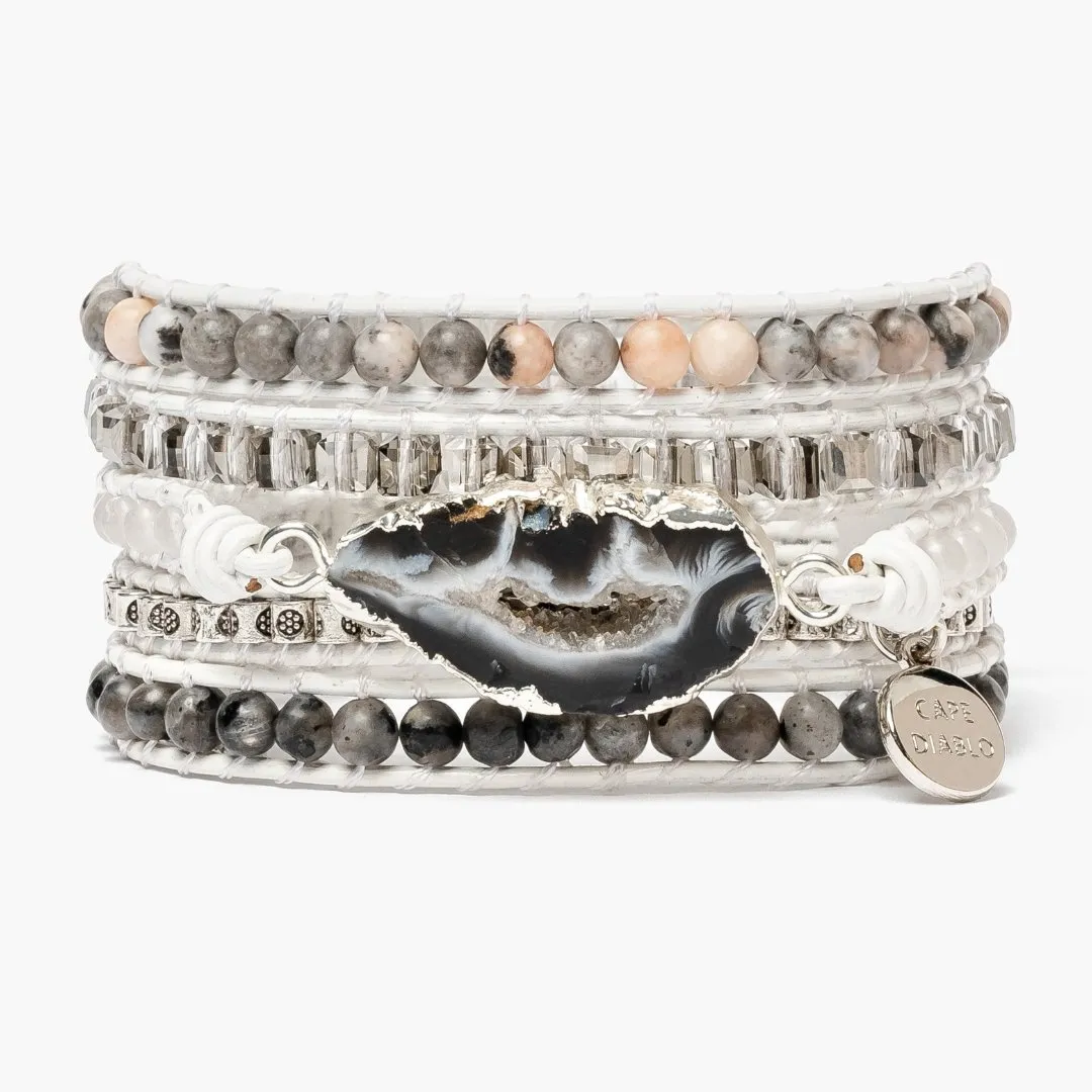 White Labradorite Wrap Bracelet